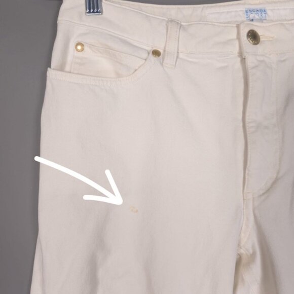 ESCADA SPORT Women ITALY🇮🇹MADE KATE Jeans BootCut Flare White Mid Rise Size 40 - Picture 11 of 15